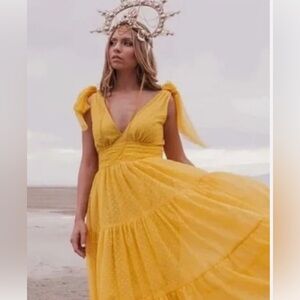 Yellow JessaKae Jeanne dress. Excellent condition. Size L.